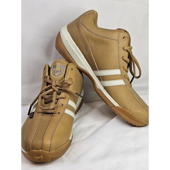 Phat Farm Mens Vintage Leather Tan Shoe Size 11 NOS NEW! Original Box - Picture 1 of 13